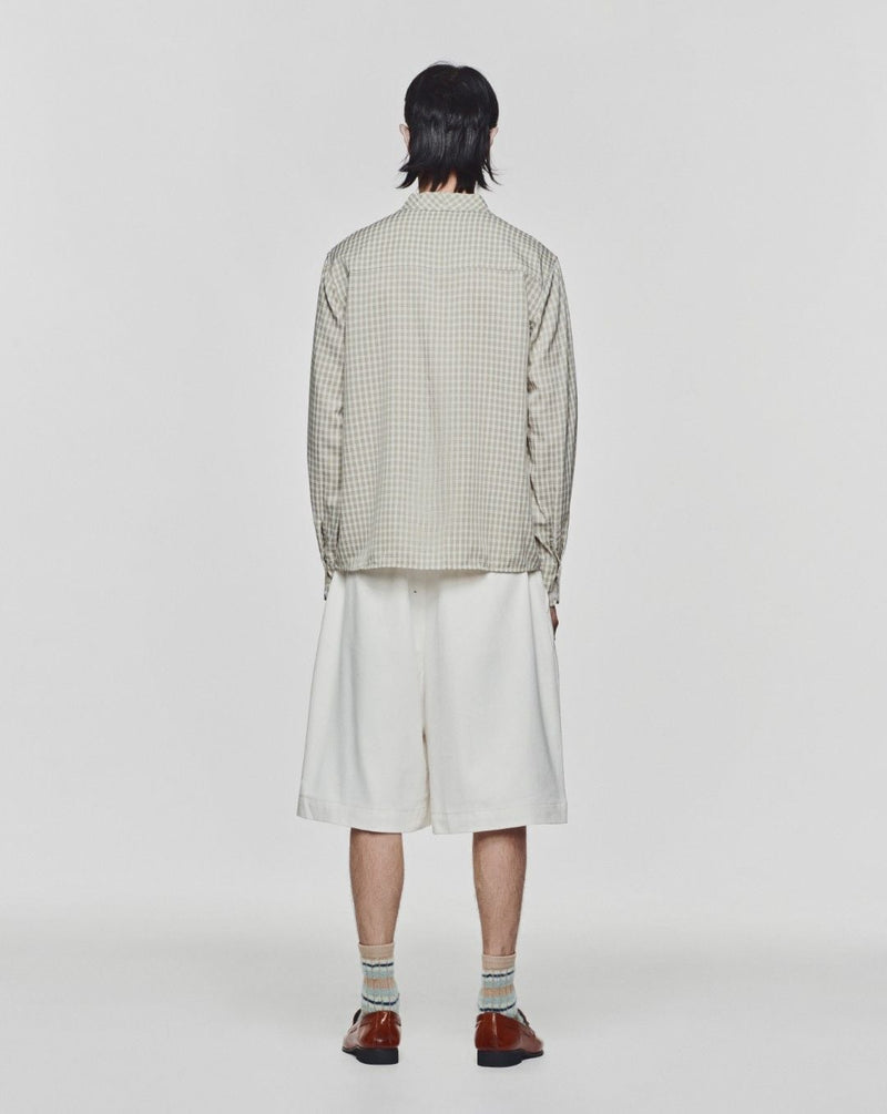 White Midday Miles Khaki Shorts