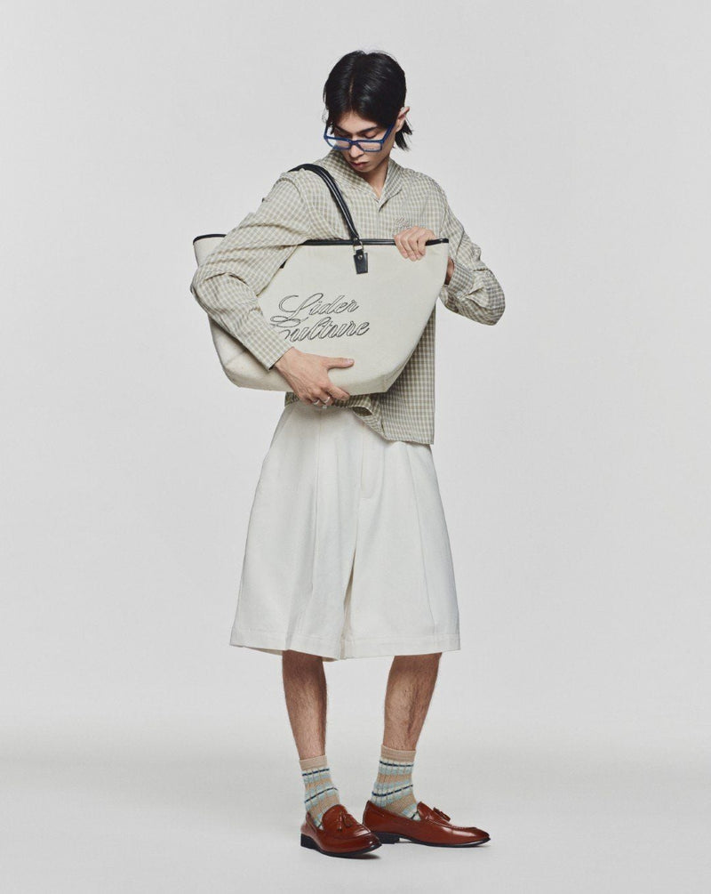 White Midday Miles Khaki Shorts