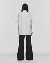 Striped White Off-line Boxy Shirt