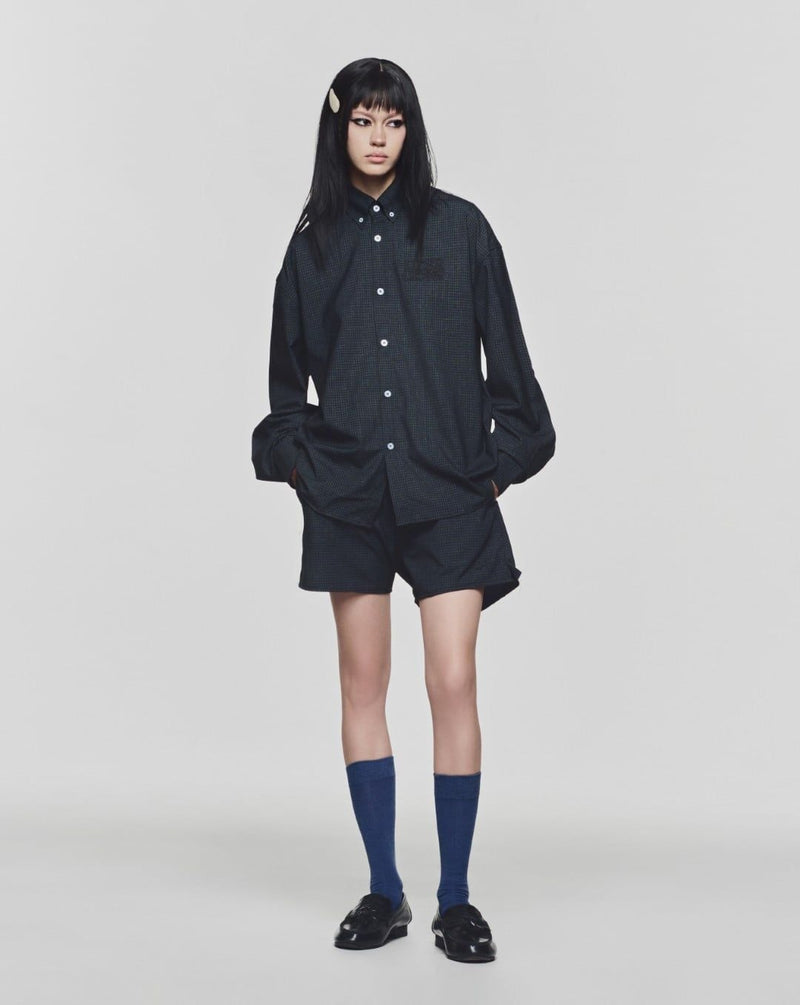 Mono Black Laidback Check Shirt