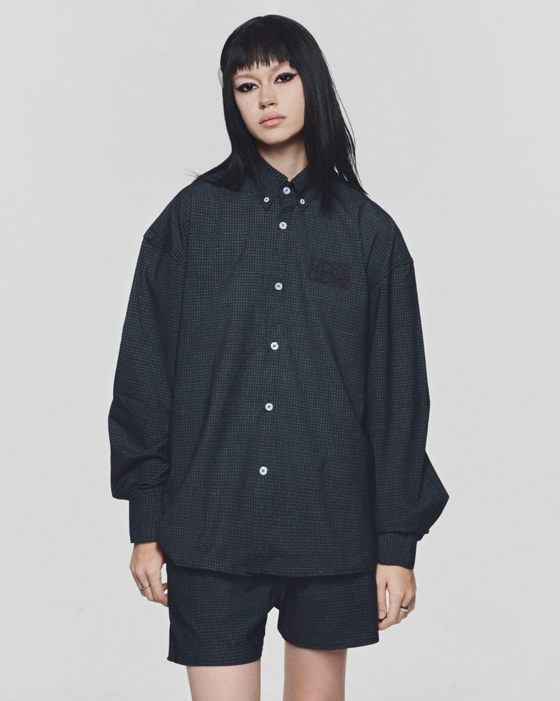 Mono Black Laidback Check Shirt