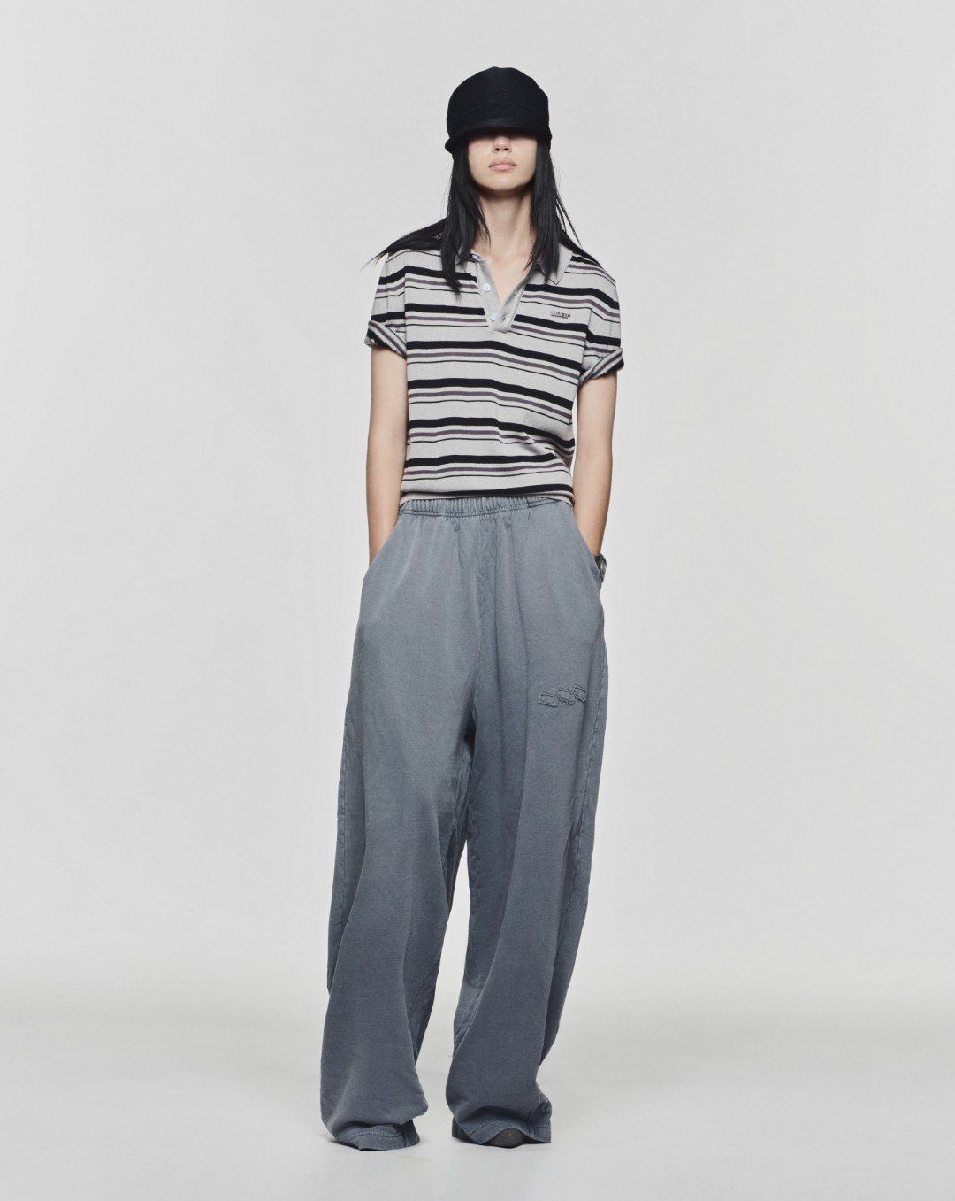 Striped Grey Campus Polo Shirt Lider Astoud