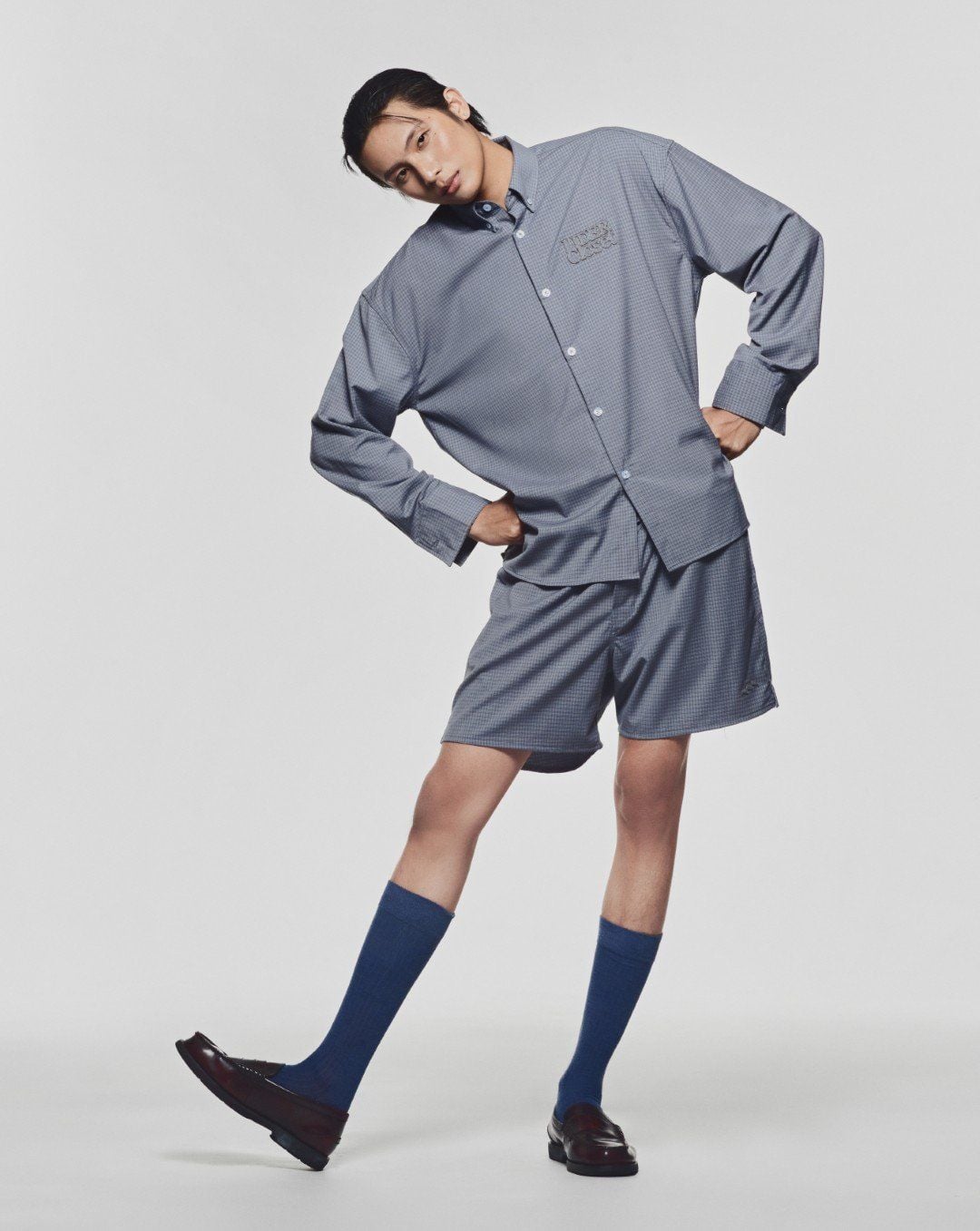 Misty Blue Laidback Check Shirt