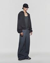 Washed Charcoal Outsider Zipper Jacket