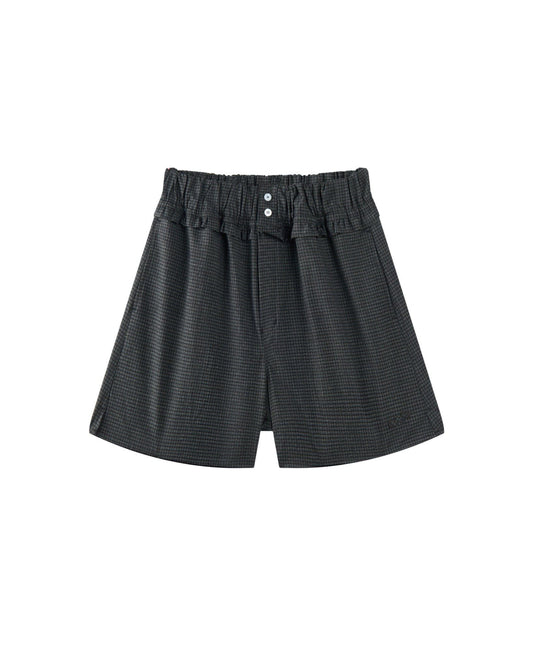 Mono Black Laidback Check Shorts
