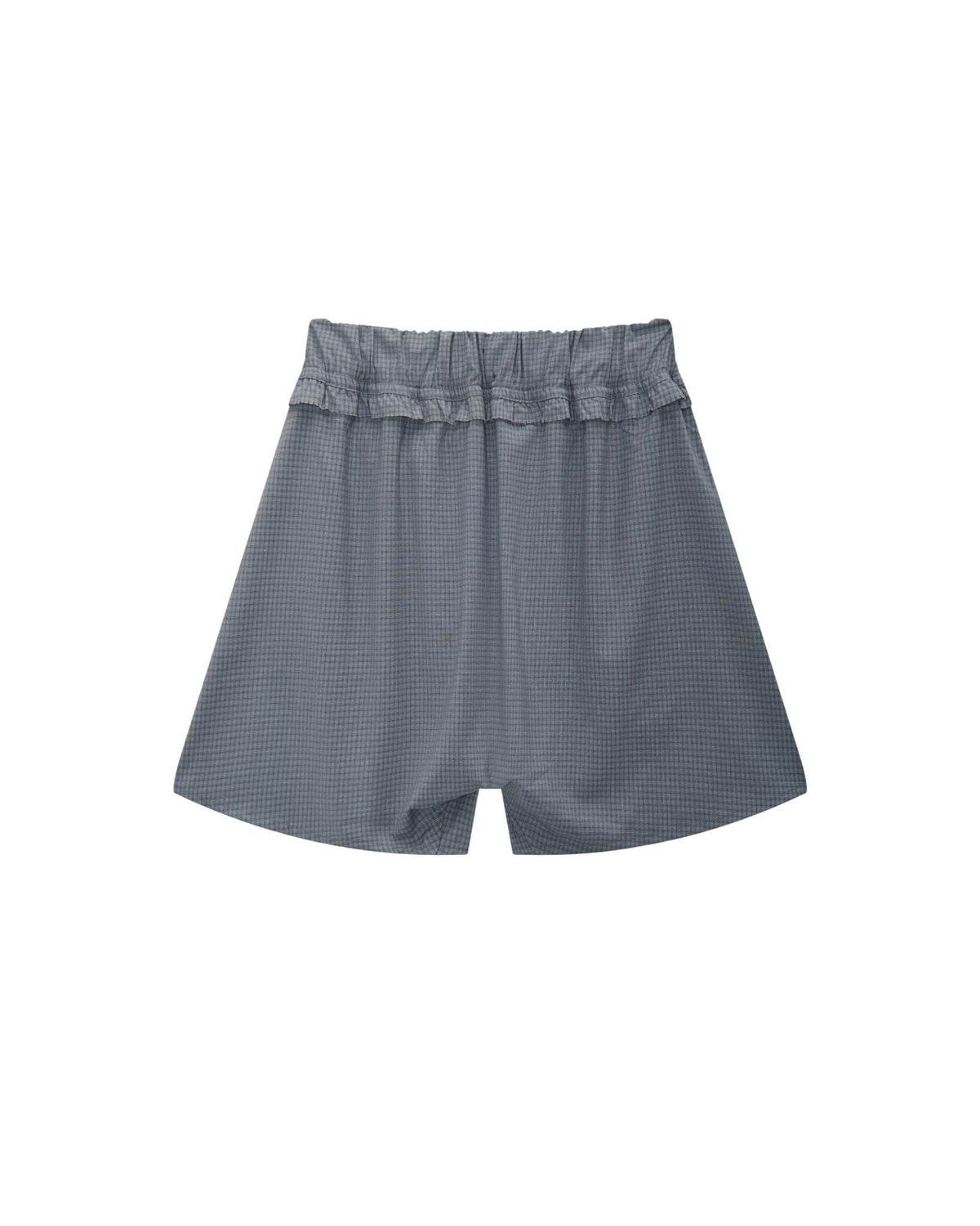 Misty Blue Laidback Check Shorts