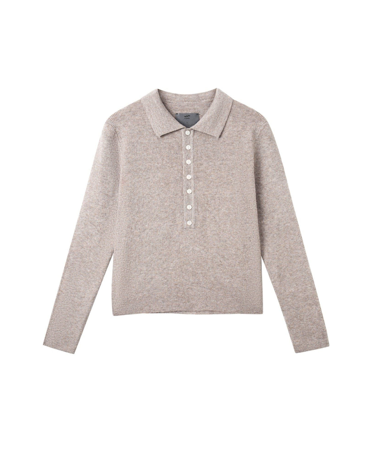 Oatmilk Maison Henley Polo Shirt