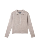 Oatmilk Maison Henley Polo Shirt