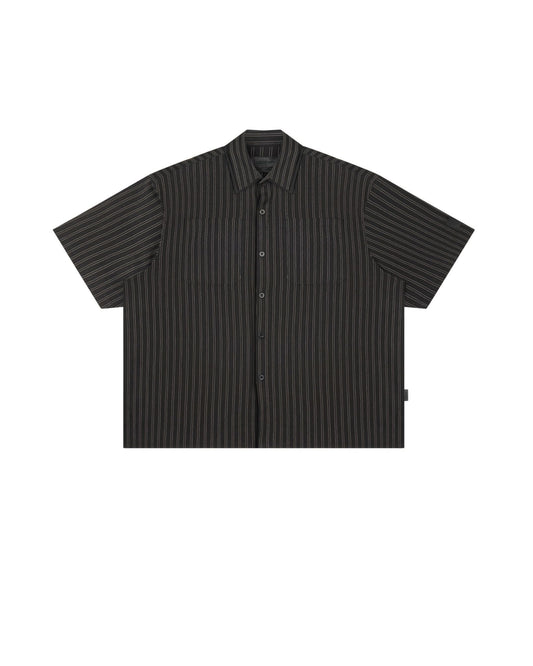 Striped Black Off-line Boxy Shirt