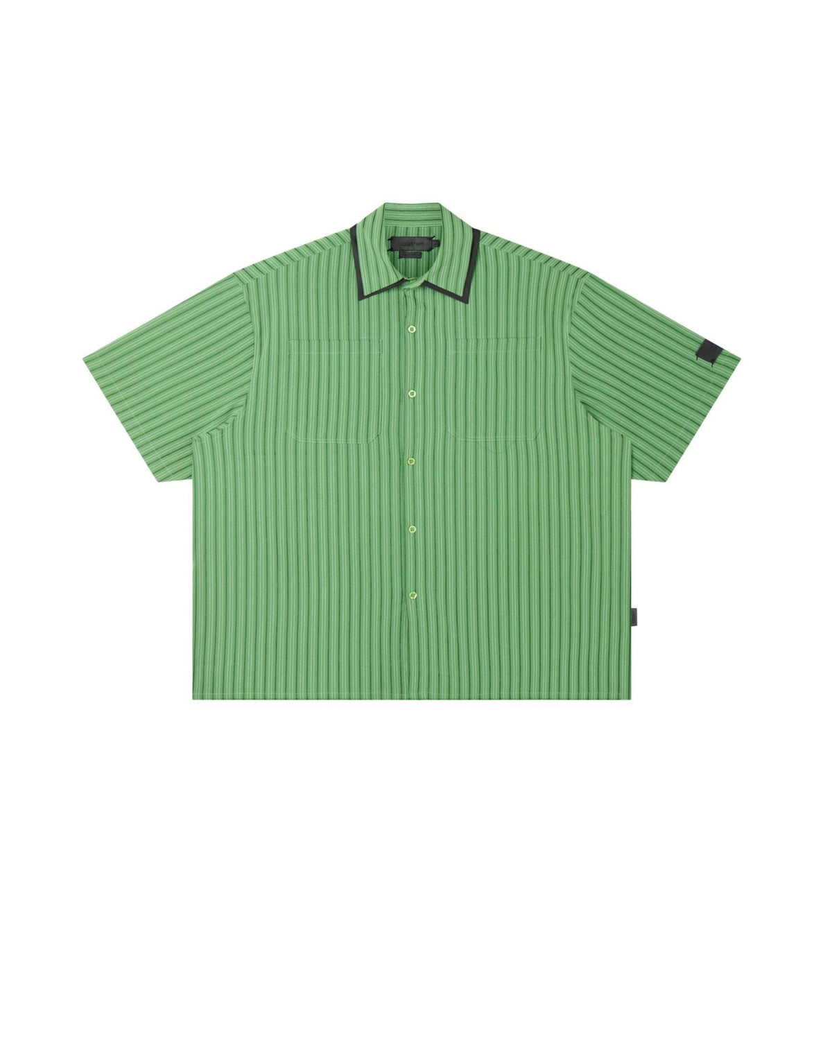 Striped Moss Off-line Boxy Shirt