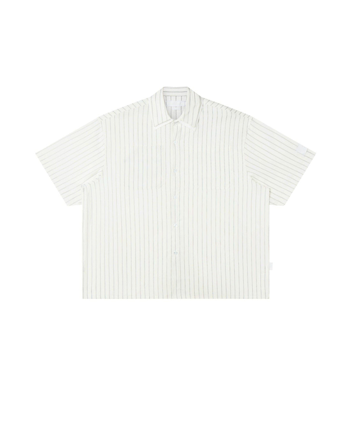 Striped White Off-line Boxy Shirt