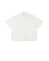 Striped White Off-line Boxy Shirt