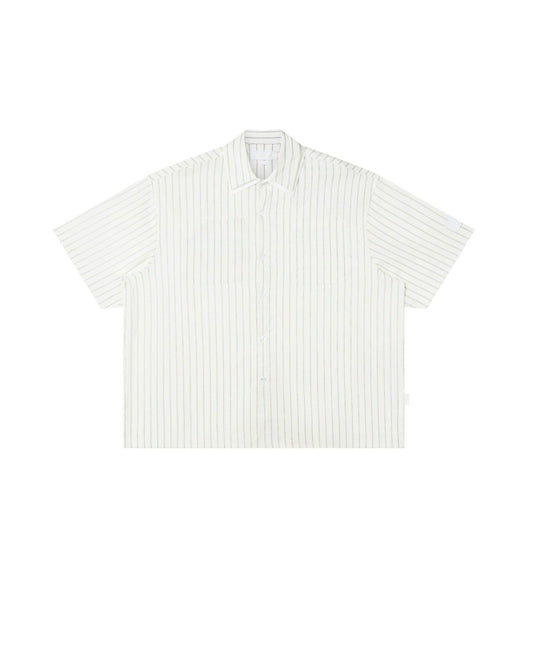 Striped White Off-line Boxy Shirt