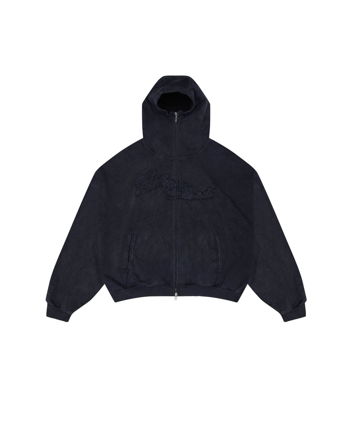 Washed Black Outsider Zipper Jacket