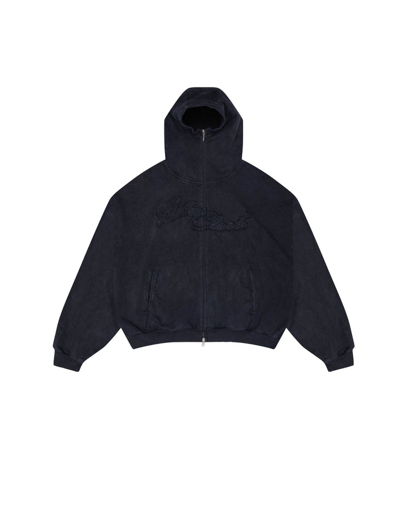 Washed Black Outsider Zipper Jacket