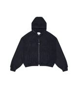 Washed Black Outsider Zipper Jacket