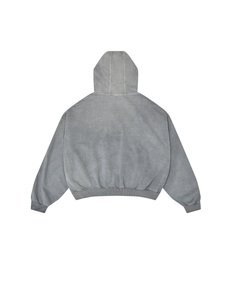 Washed Grey Outsider Zipper Jacket