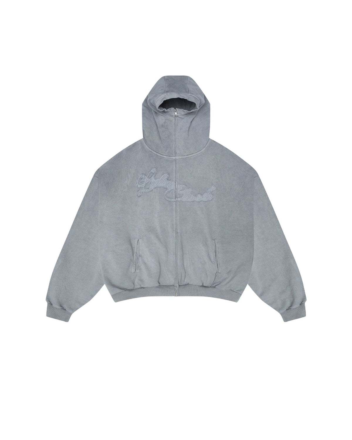 Washed Grey Outsider Zipper Jacket