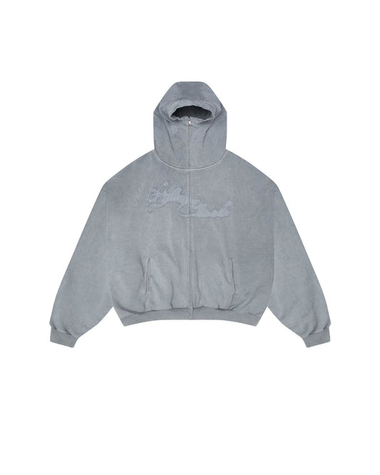 Washed Grey Outsider Zipper Jacket