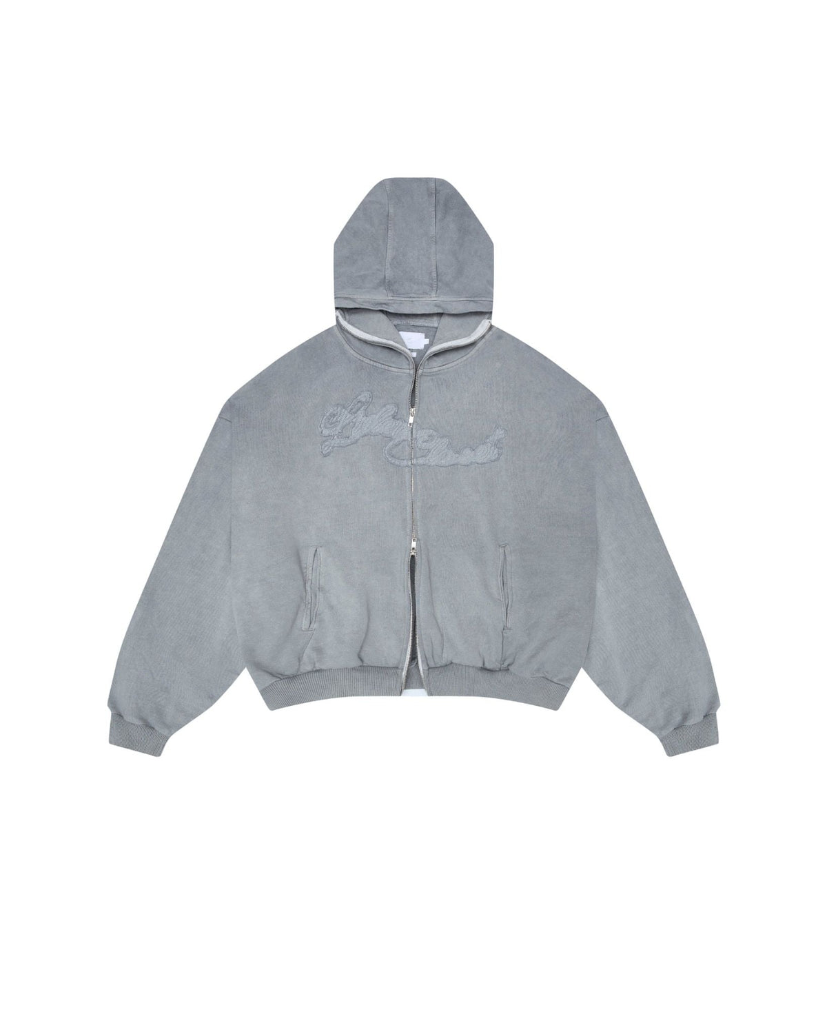 Washed Grey Outsider Zipper Jacket