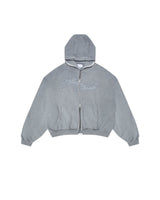 Washed Grey Outsider Zipper Jacket
