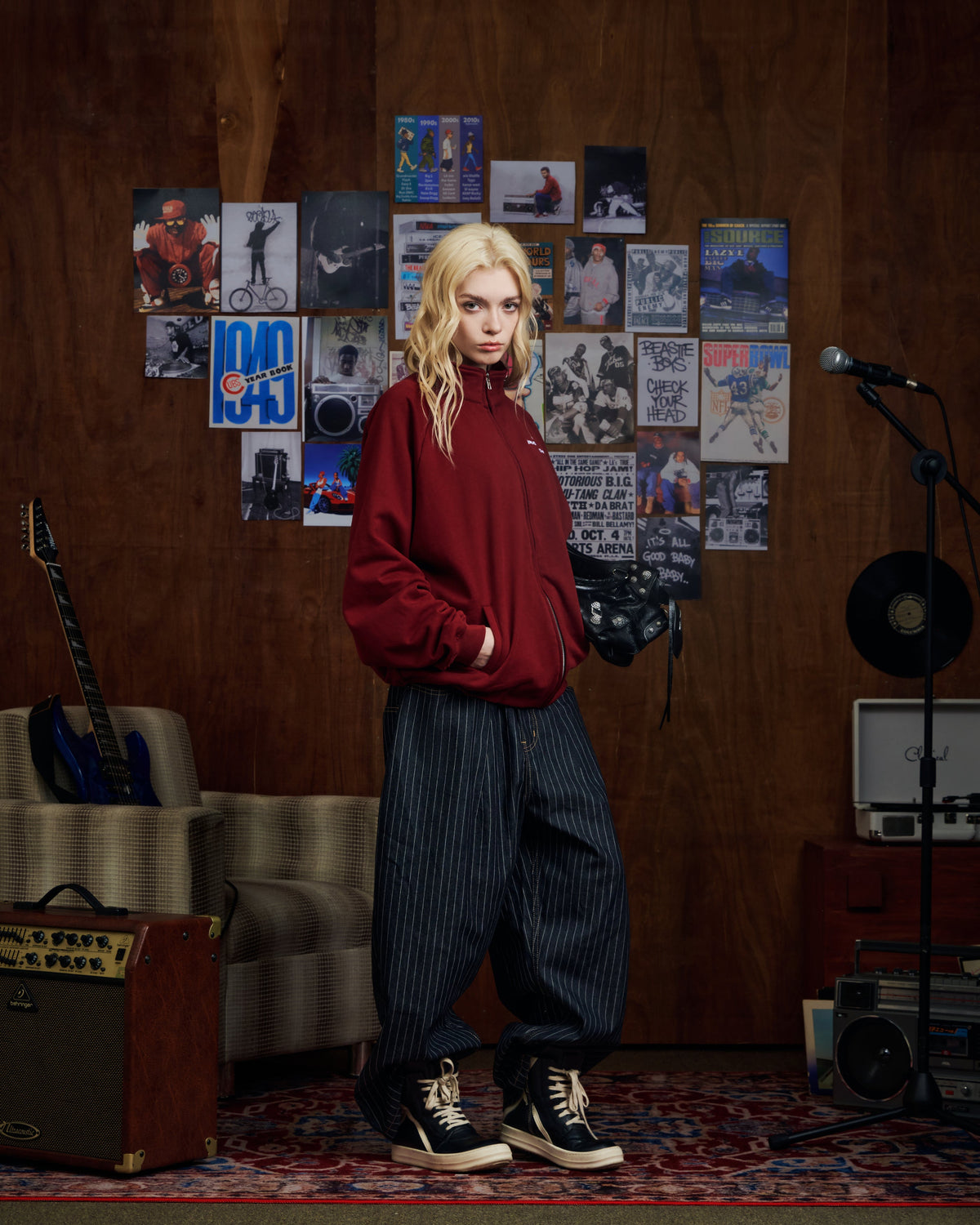 Burgundy Finn Raglan Jacket