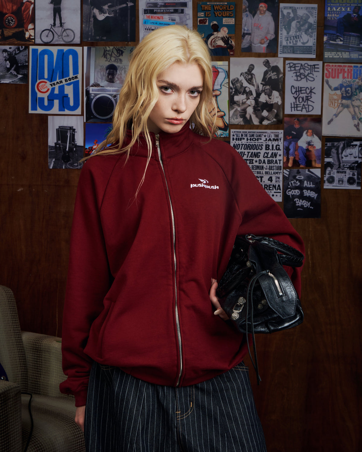 Burgundy Finn Raglan Jacket