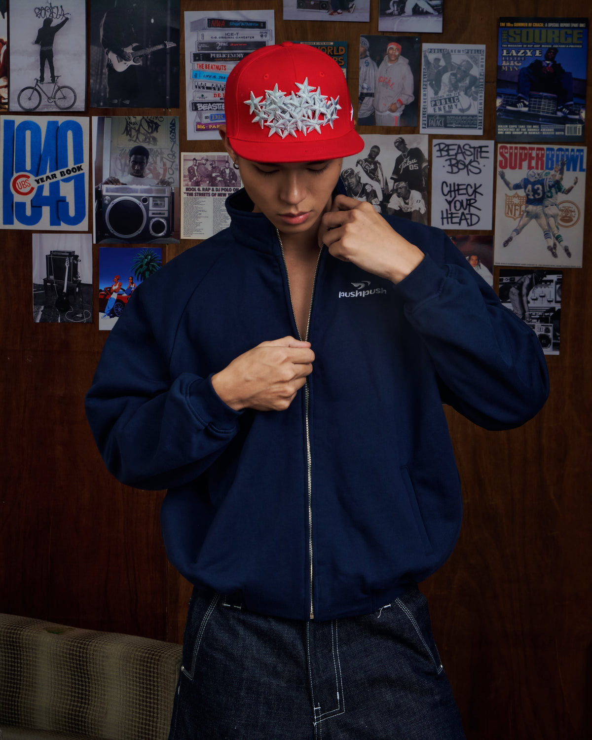 Navy Finn Raglan Jacket