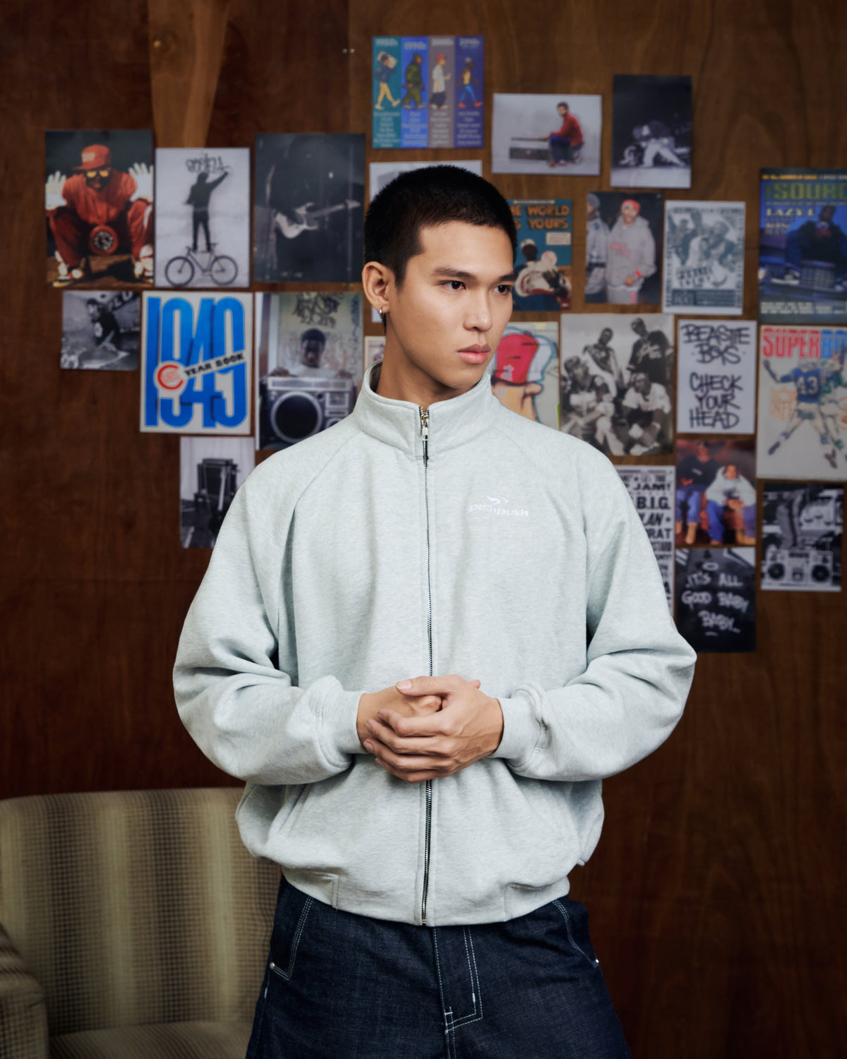 Gray Finn Raglan Jacket