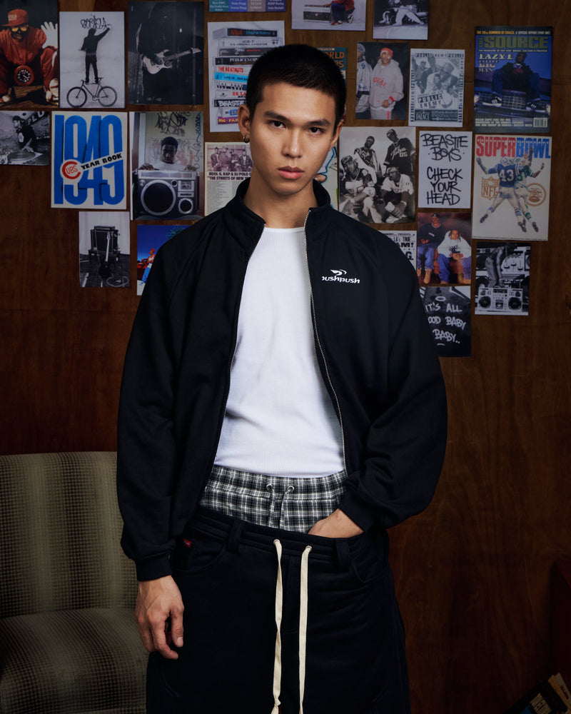 Black Finn Raglan Jacket