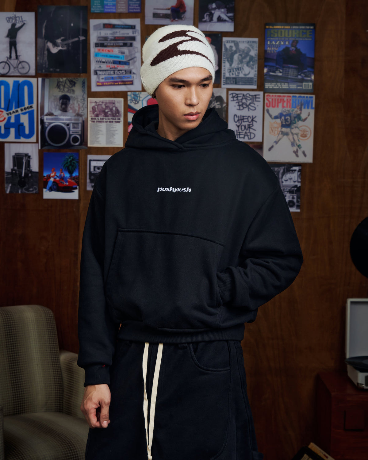 BLACK PP CORE HOODIE