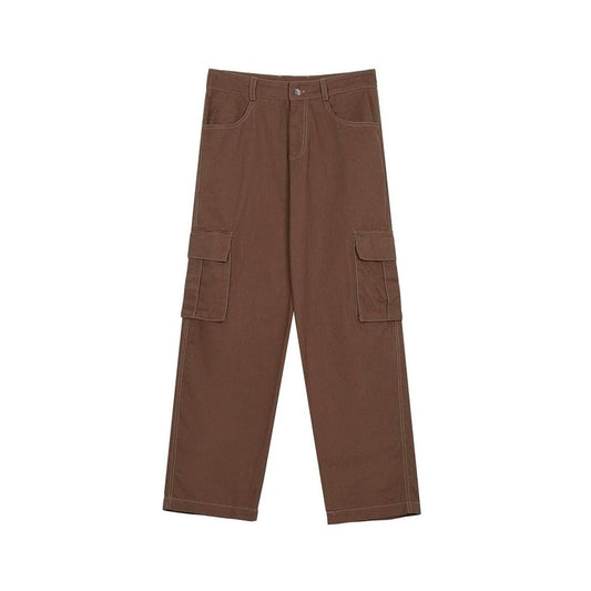 brown-khaki-line-border-cargo-pocket-pant tatichu astoud