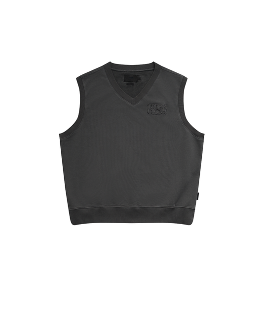 Misty Grey Hugged V-Neck Gilet