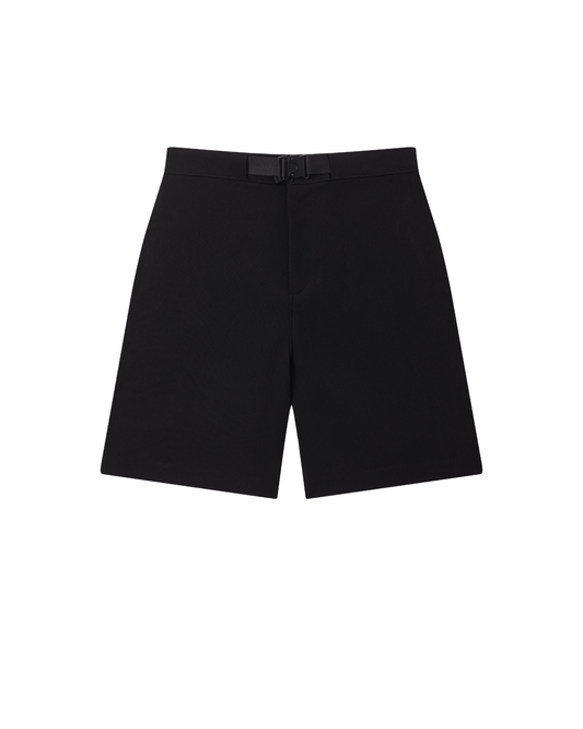 Black Utility Belt Shorts